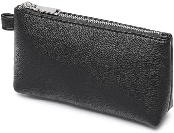 2 Pack Leather Zipper Coin Purse,Portable Change Wallet,Coin Pouch