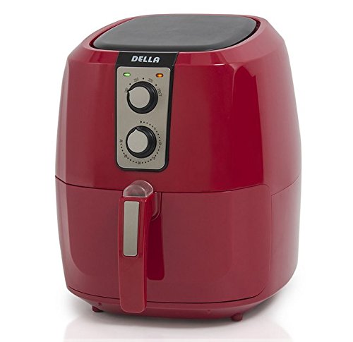 Click Here to See More Images 5.8 QT Electric Air Fryer Multi Cooker, Red