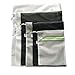 6 Mesh Laundry Wash Bags-1 XL, 2 Large, 2 Medium & 1 Small for Delicates, Bra, Underwear, Lingerie, Socks, Blouse, Hosiery, Stockings - Travel Laundry Bag Black & White