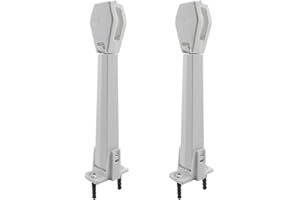 Amazing Drapery Hardware Spring Loaded Cord Tensioner for Cord Loops - Off White, Wall or Floor Mount - 2 Pack with Screws