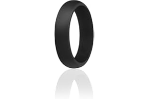 ROQ Silicone Rubber Wedding Ring for Women, Dome Solid Glitter & Metallic, Breathable Silicone Wedding Band, Anniversary Rings, Promise Ring, Multi Packs, Multi Colors