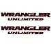 Jeep Wrangler Fender decal pair Unlimited Black decal with red outline die cut vinyl decal