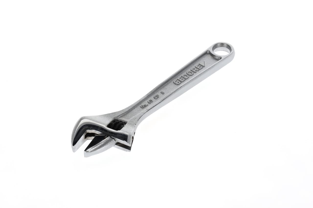 GEDORE Single Open-Ended Adjustable Spanner, AF 25 mm (1"), Scale, Swedish Pattern, Chrome-Plated, 60 CP 8