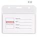 Cmxsevenday No.5758 Waterproof Type PVC ID Card Holder, Clear, Horizontal Style, 10-Pack