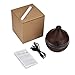 Nadition Essential Oil Diffuser 300ml Ultrasonic Humidifier Purifier LED Essential Oil Diffuser 7 Color Changing (Brown, Free)