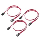 Cable Matters 3-Pack Straight SATA III 6.0 Gbps SATA Cable (SATA 3 Cable) Red - 24 Inches