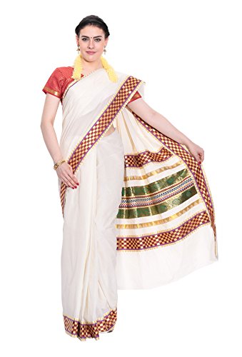 Kerala kasavu Cotton Saree with Blouse