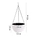 Watering Honey Elegant Self Watering Hanging Flower Plant Pot Chain Basket Planter Holder with Water level gauge-White