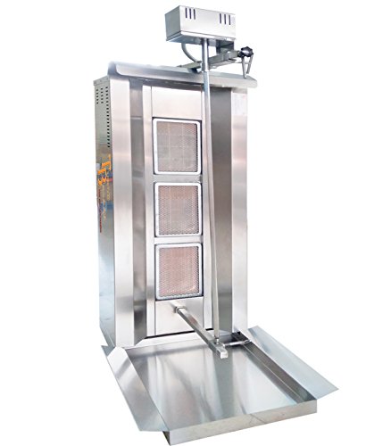 TurcoBazaar 110v 220v NATURAL GAS 3 BURNER 77 LBS AUTOMATIC KEBAB MACHINE DONER MACHINE DONER KEBAB GRILL MACHINE 3 STOVE ROTISSERIE MACHINE GYRO GRILLER - Thumbnail 4