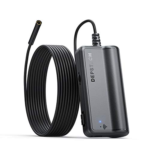 DEPSTECH 1200P SemiRigid Wireless Endoscope, 2.0 MP HD WiFi Borescope
