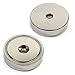 CMS Magnetics 150 LB Holding Power Neodymium Round Base Magnet w/Countersunk Hole OD 1.89