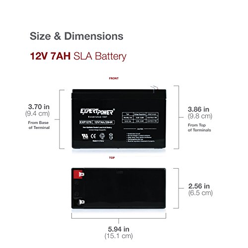 2 ExpertPower+EXP1270+Rechargeable+Lead+Battery