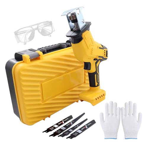 Photo 1 of Reciprocating Saw, Cordless Recipro Saw, Compatible with DeWalt 20V Battery (Not Included), 0-3500SPM Variable Speed, 4 Blades, Gloves, Wood Metal PVC Cutting Tool