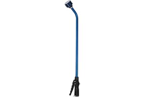 Dramm Touch-N-Flow Rain Wand – 30” Long, Blue – Full Watering Flow with Trigger-Style Shut-Off Valve & Lock – High-Flow, Gentle Spray for Gardens, Hanging Baskets & Flowerbeds
