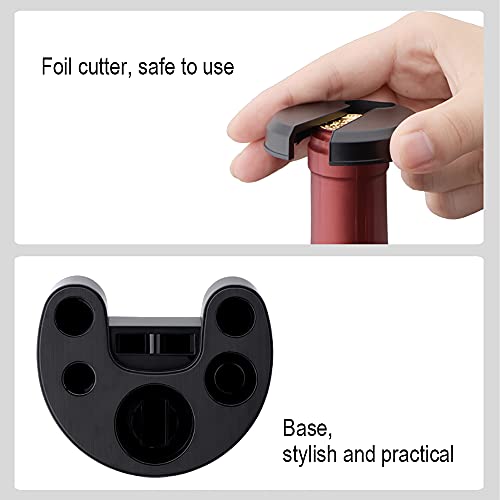 AIKARO - Electric Wine Bottle Opener Automatic Electronic Corkscrew, Rechargeable (Base Set)