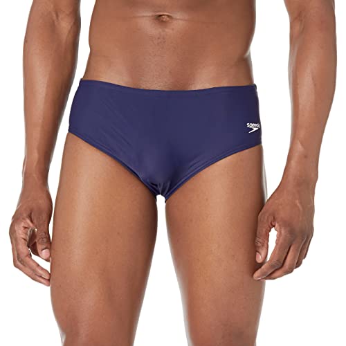 Speedo mens Swimsuit Powerflex Eco Solid Adult athletic swim briefs, Speedo Nav…