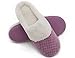ULTRAIDEAS Women's Lamb-hug Comfy Fleece House Slippers Memory Foam, Slip-on House Shoes Indoor Outdoor (Purple, Size 7-8)