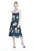 Women's Hawaiian Butterfly Luau Dress in Palm Green Hibiscus in Navy
