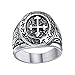 TIGRADE Stainless Steel Ring Vintage Celtic Cross Band Medieval Biker for Men Size 7-13 (11)