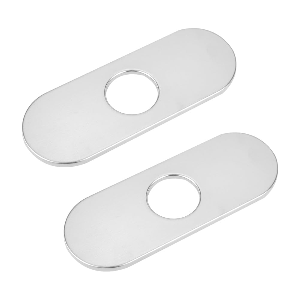 UNICRAFTALE 2pcs Stainless Steel Sink Hole Covers 160x60.5x5.5mmOval Deck Plate 35mm Hole for Bathroom Vanity Sink 3-to-1 Cover Sink lumbing Cover Plates Kitchen Bathroom Faucet Tap
