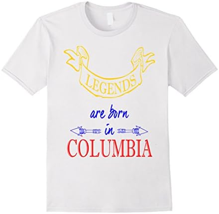 Mens Legends Are Born In Columbia Shirt 3XL White
