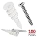 Drywall Anchor with Screws Sets - Plastic Self Drilling Dry Wall Anchors, 100 Pieces All Together