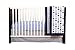 Bacati 10-Piece Elephants Nursery-in-A-Bag Crib Bedding Set with Long Rail Guard, Blue/Grey