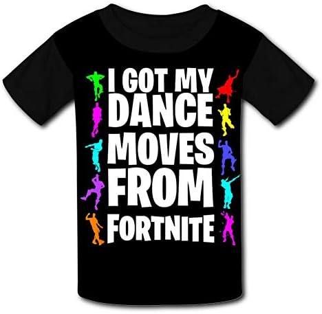 Youth 3D Pattern Printed I Got My Dance Moves from for-TNITE Short Sleeve T-Shirts Kids Casual Graphics Tees