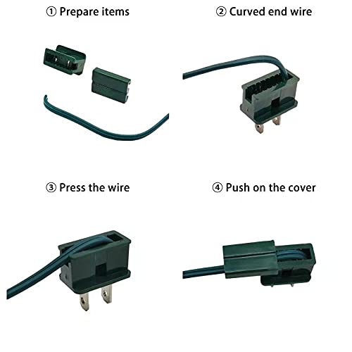 Vampire Plug 25-Pack Black S For Christmas Lights - Easy Snap-On SPT-1 ...