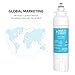 AQUA CREST ADQ73613401 Refrigerator Water Filter, Replacement for LG® LT800P®, ADQ73613402, ADQ73613408, ADQ75795104, 46-9490, LSXS26326S, LMXC23746S, LMXC23746D (Pack of 1)