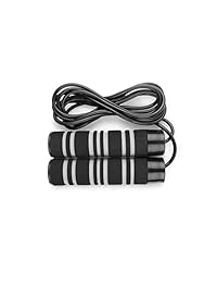 TKO Extreme Weighted Handle Jump Rope Training - 1 2 lb Removable Weight - 9ft- Heavy Duty - Adjustable - Resistance and Endurance Training - Secure, Comfortable Grip