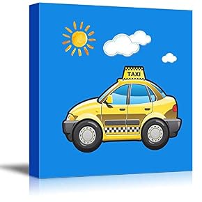 Square Yellow Toy Taxi Kid