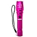 WMTC LED T-6 Tactical Flashlights (Pack of 2): Bright Light, Durable Military Grade Construction for Emergencies, Camping, Hiking, Rechargeable Battery, Convenient Power Button - Pink & Black