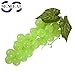 SENREAL 6 Bunches Artificial Grape Fake Grapes with Vines Lifelike Fruit Decorative for Kitchen Party Pub Home Cabinet Ornament(36 kernels)