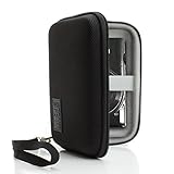 USA Gear Hard Shell Compact Camera Case for Canon PowerShot ELPH 350 HS, SX610 HS, ELPH 170 is, ELPH 190 is and More with Weather Resistant Design, Removable Wrist Strap, Netted Accessories Pouch