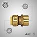 Supply Giant VQGD12 1/2 Inch Long Push X Female Adapter for Push-Fit Fittings, Made with Lead-Free DZR Forged Brass, Connects PEX, CPVC & Copper, Pre-Lubricated Quick Installation