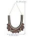 SUMAJU Collars Statement Necklace, Miraculous Garden Womens Vintage Fabric Colorful Bohemian Acrylic Beads Choker Necklace Jewelry