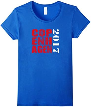 Womens Copenhagen Travel Danmark T-Shirt XL Royal Blue