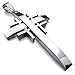 INBLUE Men's Stainless Steel Pendant Necklace Silver Tone Cross -with 23 Inch Chain