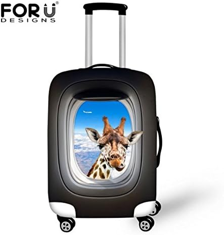 High 3D Animal Print Protective Baggage Cover For 18-30 Inch Trolley Suitcase Elastic Waterproof Travel Luggage (M, C0061)