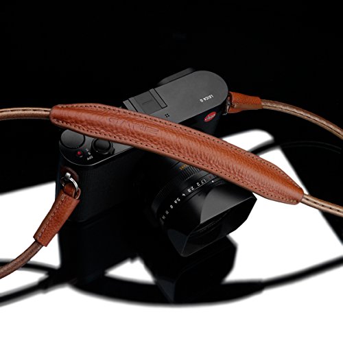Gariz XS-CSNLCM Large Size 115cm Genuine Leather Camera Neck Strap for Mirrorless Cameras Camel Brown