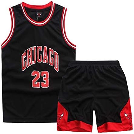 AnAn Lucky Little Boys Basketball Jersey 2-Piece Basketball Tank Top Shorts Set