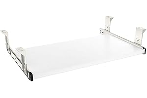 FRMSAET Furniture Accessories Office Product Suits Hardware 20/24/30 inches Keyboard Drawer Tray Wood Holder Under Desk Adjustable Height Platform. (20 inches, White)
