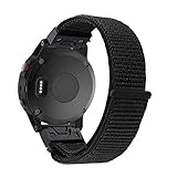 YOOSIDE Nylon Watch Band for Fenix 5/5 Plus,22mm Soft Lightweight Nylon Sport Loop Replacement Watch Band Strap for Garmin Fenix 5/5 Plus/Instinct/Quatix 5/Forerunner 935