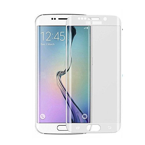 Samsung Galaxy S7 edge Full Coverage Screen Protector, SOUNDMAE 9H 3D Edge 100% Full Coverage Explosion Proof HD Clear Tempered Glass Screen Protector For Samsung Galaxy S7 edge G9350(White)