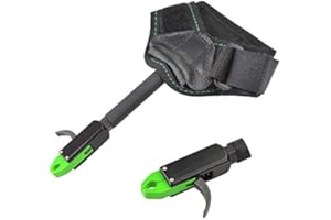 AMEYXGS Archery Compound Bow Release for Children or Teen Kids Bow Release- Adjustable Black Wrist Strap