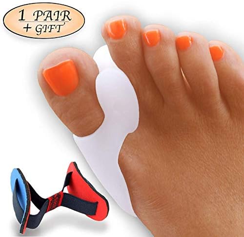 Premium Gel Bunion Corrector & Bunion Relief Protector 2 Pack- Medical Grade Silicone- Shoe Wearable- Durable and Eco-Friendly with Over Toe Design by Aussie Foot Care
