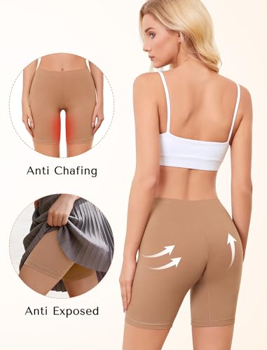 VOENXE Bragas Boxer Mujer Algodon, Pantalón Antirozaduras Mujer,Culotte Ciclismo,Leggings Cortos,Mallas Cortas Deporte,EláStico Debajo La Falda Shorts Panties para Yoga y Ejercicio, Pack de 4