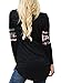 AlvaQ Women Floral Print Long Sleeve Plus Size Tunic Tops Casual Work Tops Black (US20-22)XX-Large