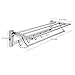 REIDEA 23 Inch Towel Racks for Bathroom, Foldable Wall Mounted Towel Storage Shelf with Hook, Brushed Nickel SUS 304 Stainless Steel Adjustable Towel Holder with Towel Bar, Silver
